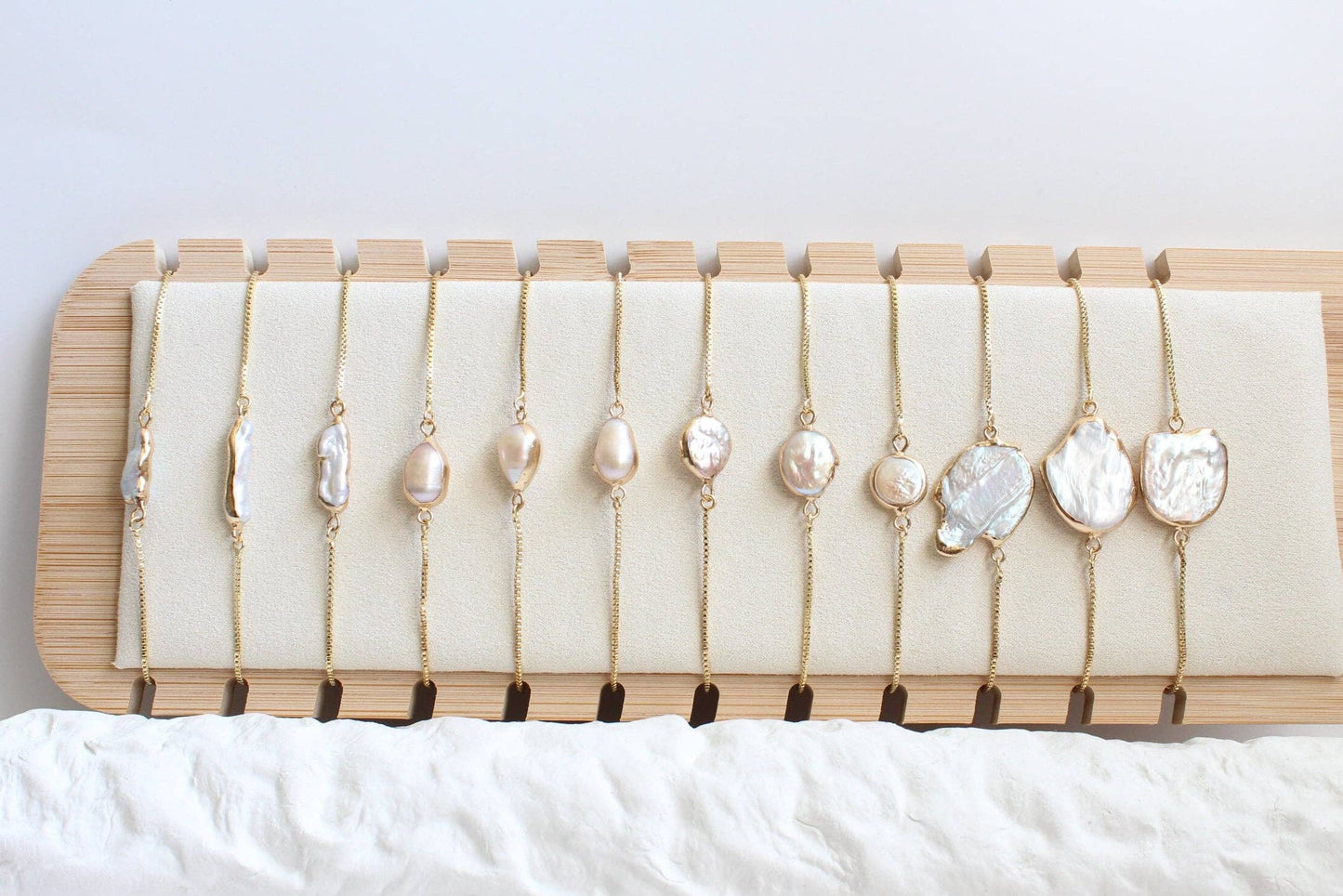 iBijoux - Pearl Gold Chain Bracelet