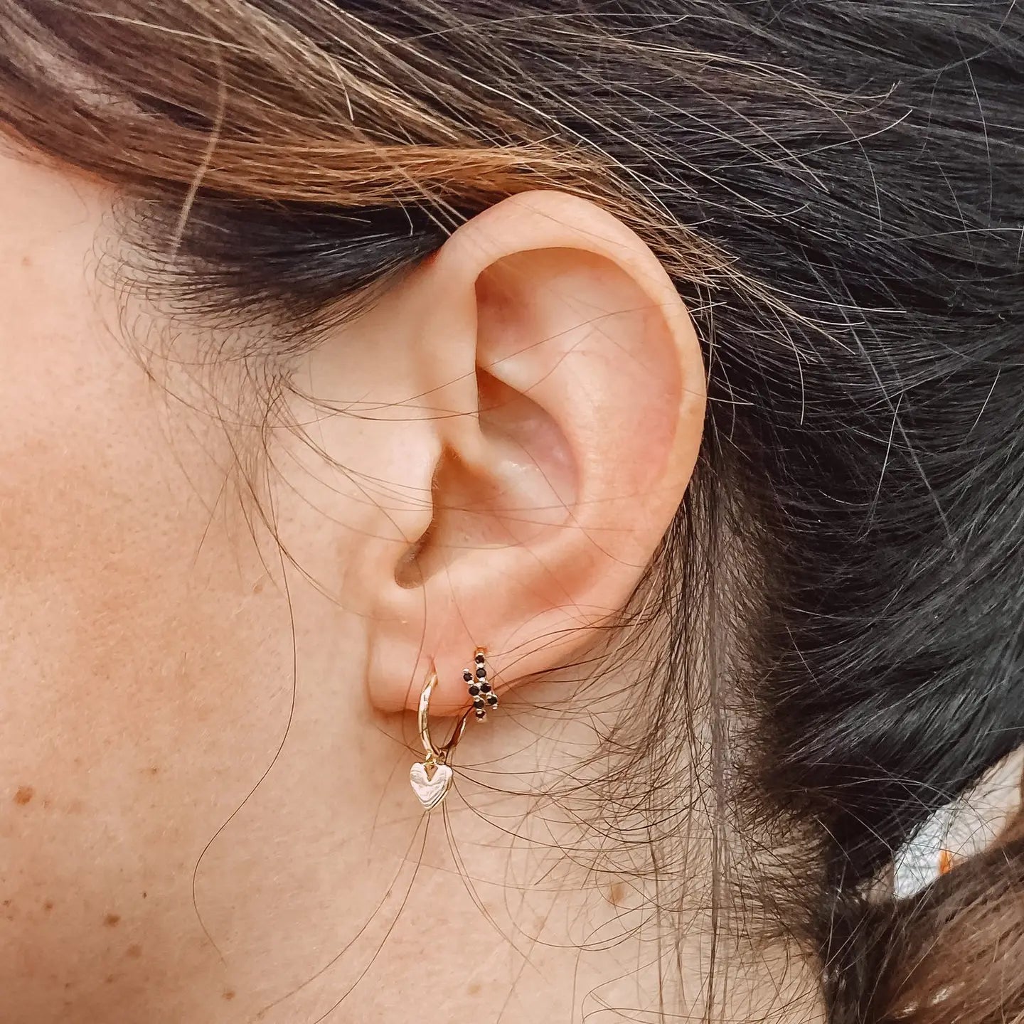 Horace Jewelry - Mora Heart Hoop Earrings