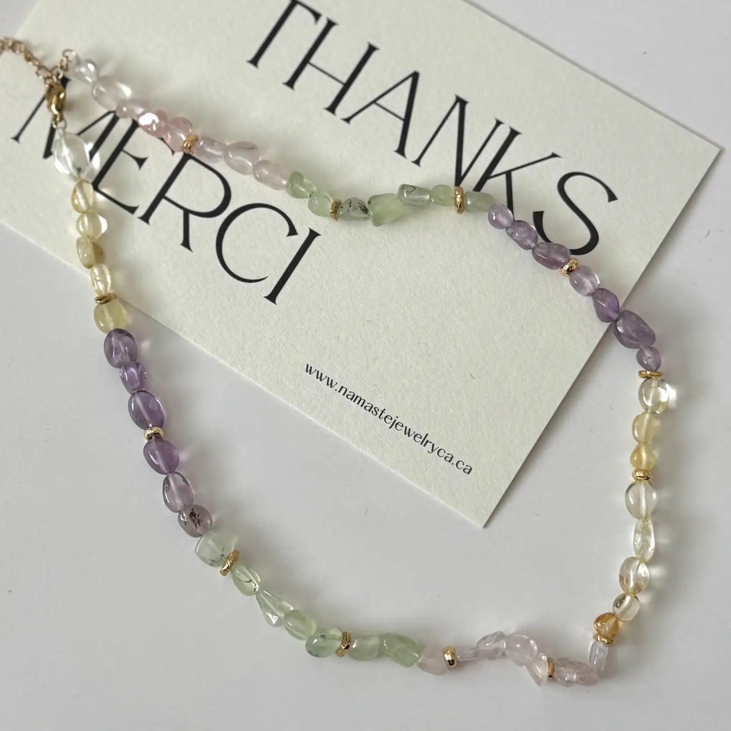 Namaste Jewelry - Rainbow Bead Necklace