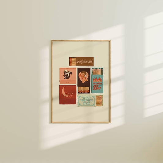 Artbaby & Co. - Zodiac Vintage Inspired Matchbook/Matchbox Prints