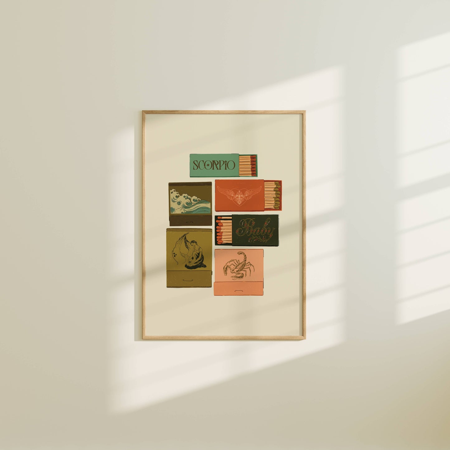 Artbaby & Co. - Zodiac Vintage Inspired Matchbook/Matchbox Prints