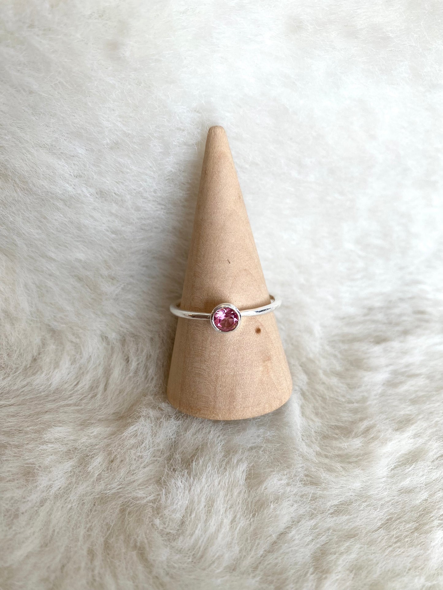 Silver Stackable Gemstone Rings