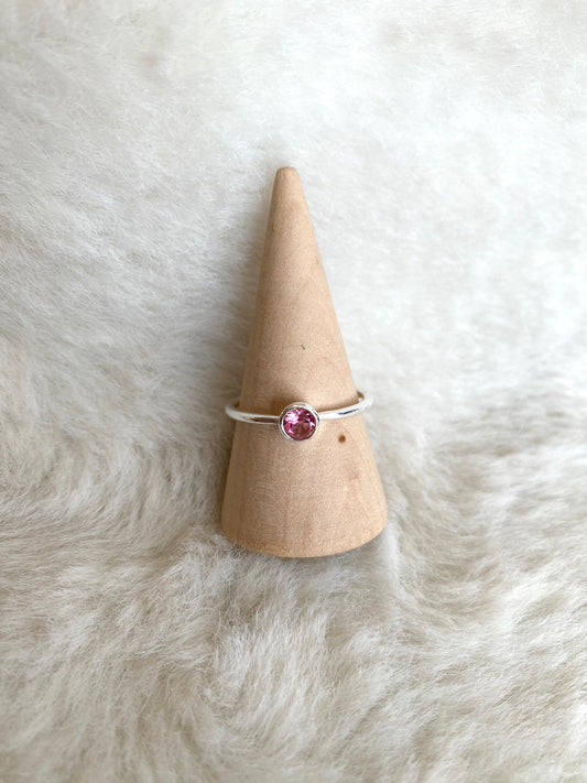 Silver Stackable Gemstone Rings