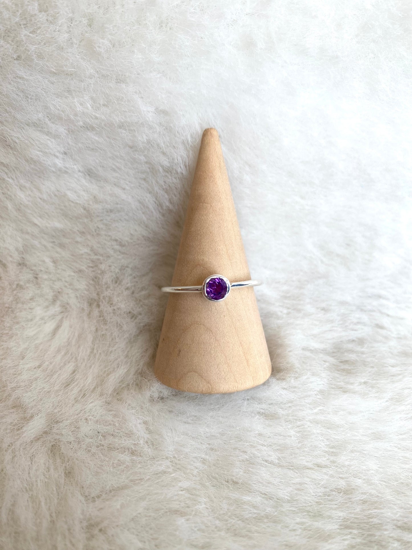 Silver Stackable Gemstone Rings