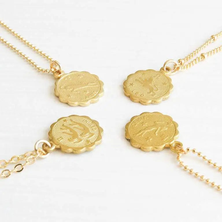 Emery & Opal - Zodiac Coin Necklace