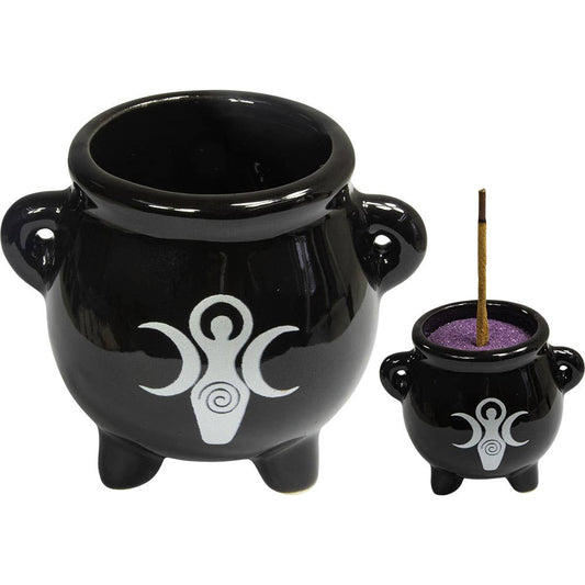 Ceramic Moon Goddess Cauldron