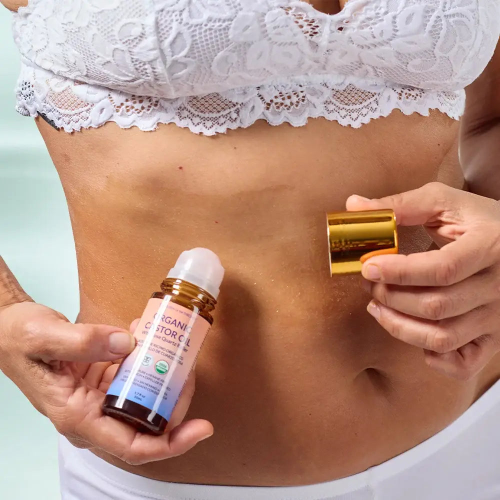 Queen of Thrones - Organic Castor Oil Roll-On with Rose Quartz