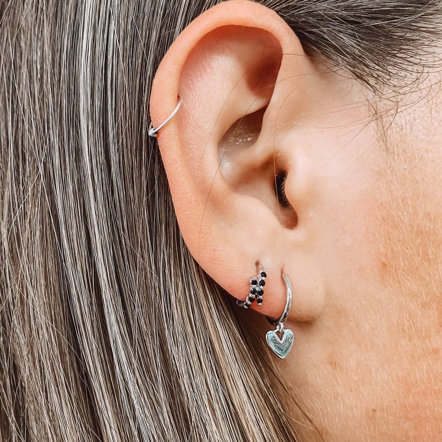 Horace Jewelry - Mora Heart Hoop Earrings