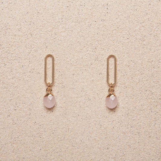 TISH jewelry - Skye Rose Quartz Earrings