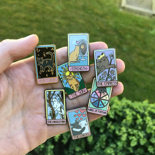 Considerate Cat - Enamel Tarot Cat Pins