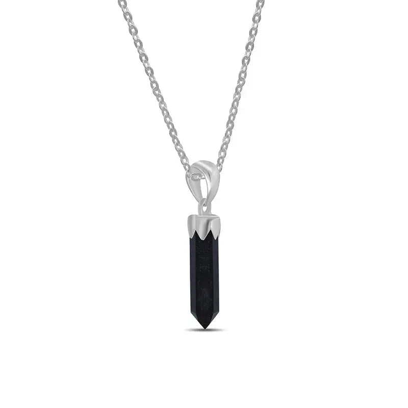 Silver Crystal Point Necklace