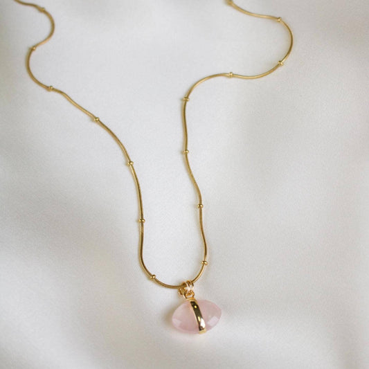 TISH jewelry - Patti Rose Quartz Necklace