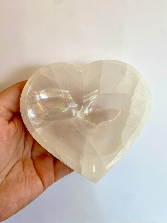 Selenite - Heart Bowl