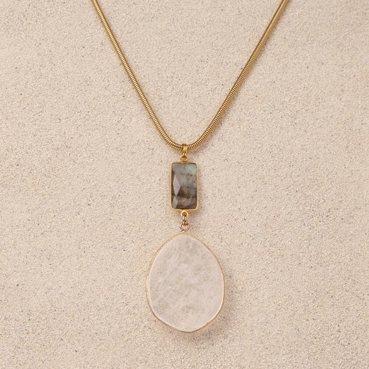 TISH jewelry - Lexi Quartz & Labradorite Necklace