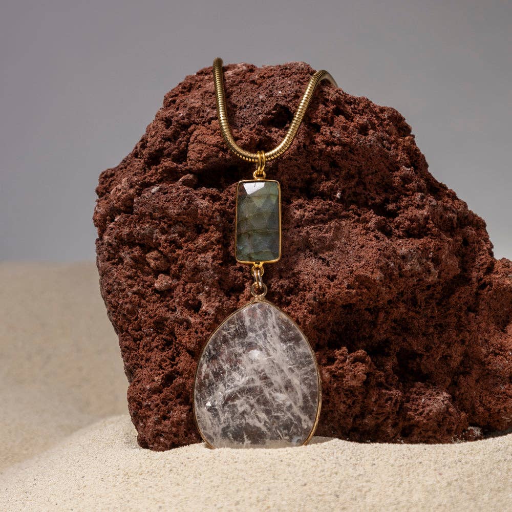 TISH jewelry - Lexi Quartz & Labradorite Necklace