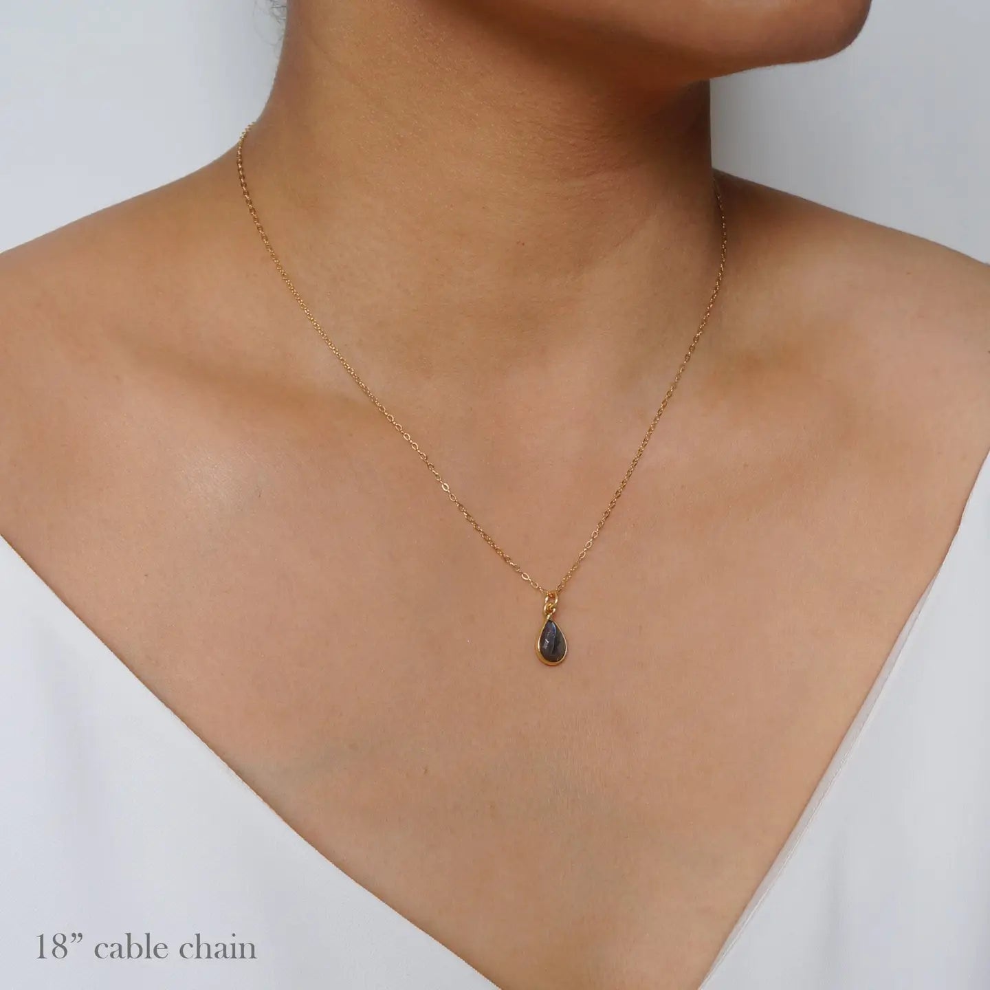 Hunter & Trove - Isla Teardrop Crystal Necklace