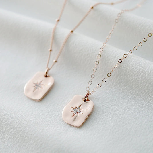 Hunter & Trove - Rose Gold North Star Necklace
