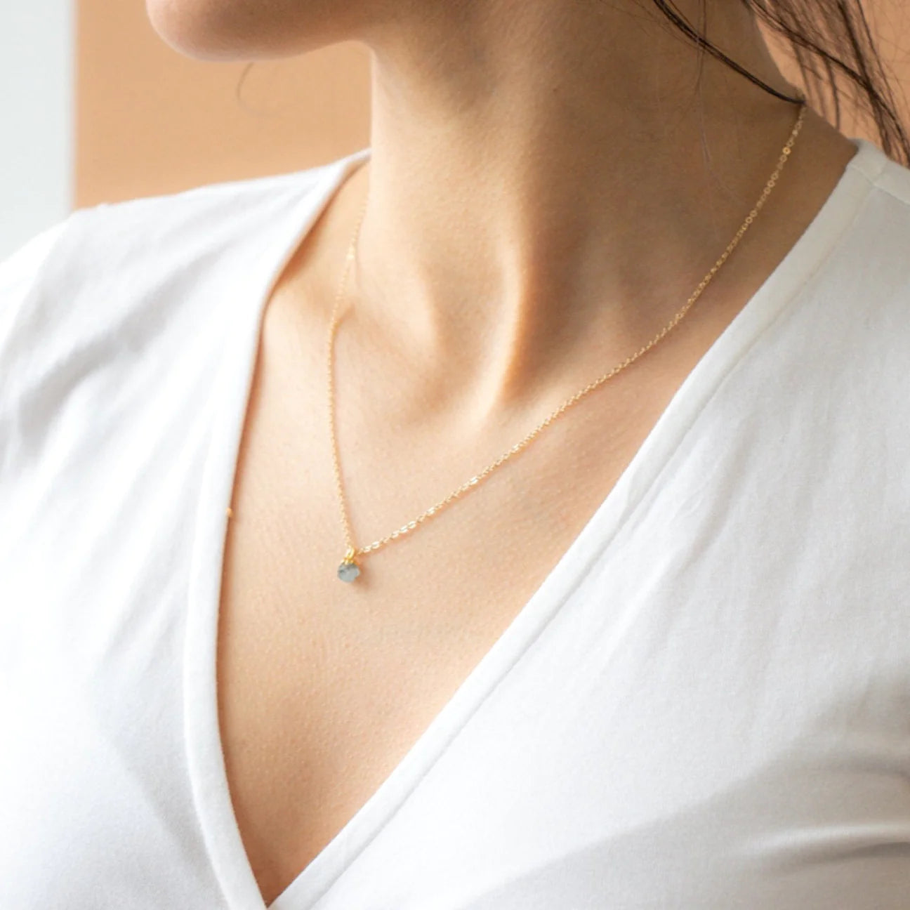 Emery & Opal - Tiny Raw Crystal Necklace
