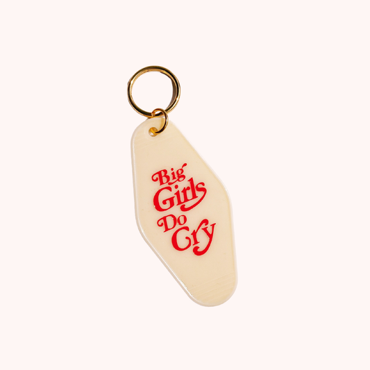 Party Mountain Paper co. - Big Girls Do Cry Motel Tag Keychain